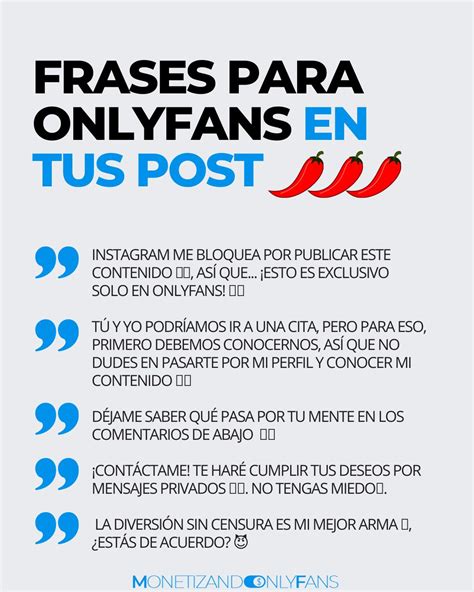 FRASES para ONLYFANS en tus post: 50 ideas y ejemplos